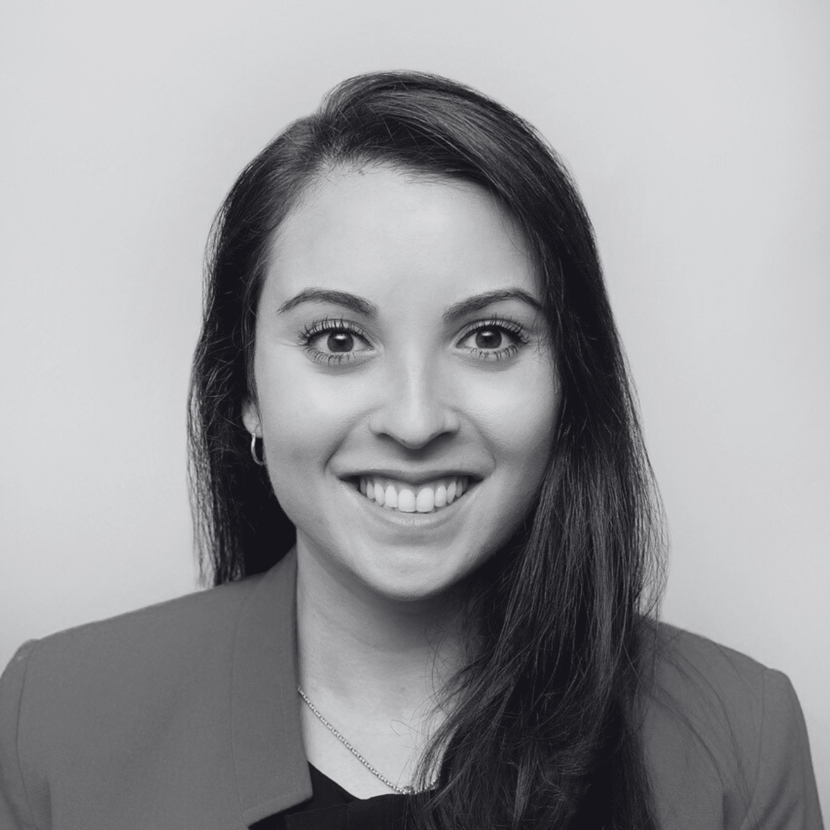 A black and white photo of Danna Levine-Poch, Director of Customer Success